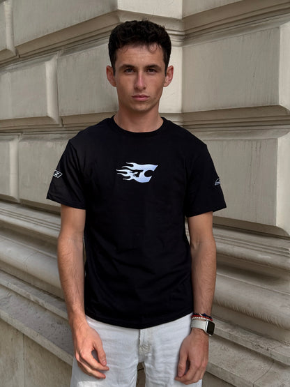 RACING REGULAR TEE – FEKETE