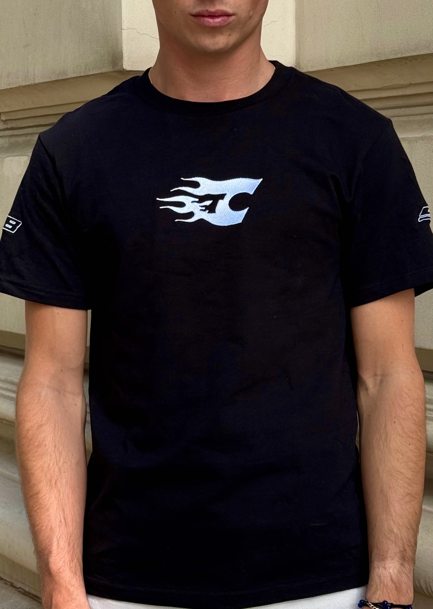 RACING REGULAR TEE – FEKETE